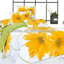 100% Cotton Sun flower printed beding set